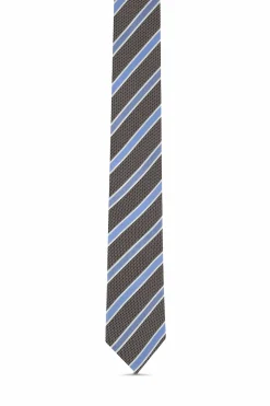 Sale Striped Pattern Tie 100% Silk 7cm Gravatas