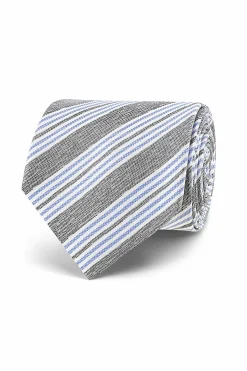 Sale Striped Pattern Tie 100% Silk 8cm Gravatas