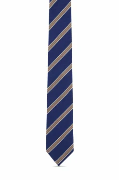 New Striped Pattern Tie 100% Silk 8cm Gravatas