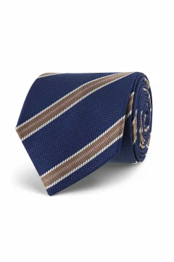 New Striped Pattern Tie 100% Silk 8cm Gravatas
