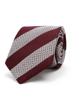 Clearance Striped Pattern Tie 100% Silk 8cm Gravatas