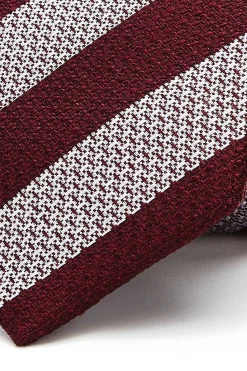 Clearance Striped Pattern Tie 100% Silk 8cm Gravatas