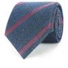 Outlet Striped Pattern Tie 100% Silk 8cm Gravatas