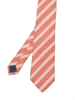 Clearance Striped Pattern Tie 100% Silk 8cm Gravatas