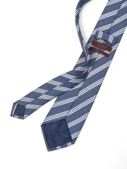 Clearance Striped Pattern Tie 100% Silk 8cm Gravatas
