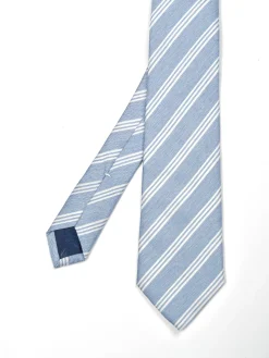 Clearance Striped Pattern Tie 100% Silk 8cm Gravatas