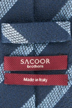 Online Striped Pattern Tie 100% Silk 8cm Gravatas