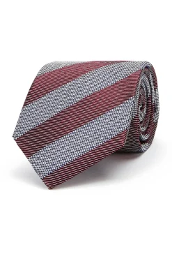 Sale Striped Pattern Tie 100% Silk 8cm Gravatas