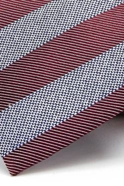 Sale Striped Pattern Tie 100% Silk 8cm Gravatas