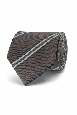 Best Striped Pattern Tie 100% Silk 8cm Gravatas