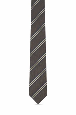 Best Striped Pattern Tie 100% Silk 8cm Gravatas