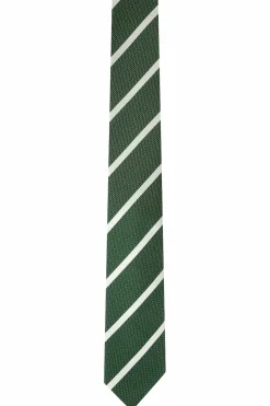 Online Striped Pattern Tie 100% Silk 7cm Gravatas