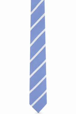 Online Striped Pattern Tie 100% Silk 7cm Gravatas