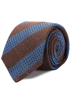 Sale Striped Pattern Tie 100% Silk 7cm Gravatas