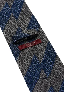 Sale Striped Pattern Tie 100% Silk 7cm Gravatas