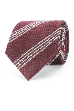 Best Striped Pattern Tie 100% Silk 8cm Gravatas