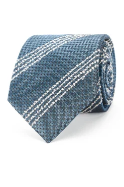 Best Striped Pattern Tie 100% Silk 8cm Gravatas