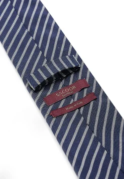 Striped Pattern Tie 100% Silk 8cm Gravatas