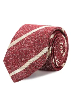 Clearance Striped Pattern Tie 100% Silk 7cm Gravatas