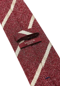 Clearance Striped Pattern Tie 100% Silk 7cm Gravatas