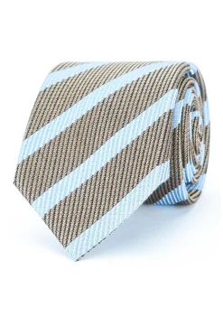 Striped Pattern Tie 100% Silk 8cm Gravatas