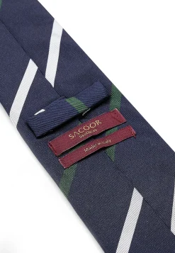 Online Striped Pattern Tie 100% Silk 8cm Gravatas