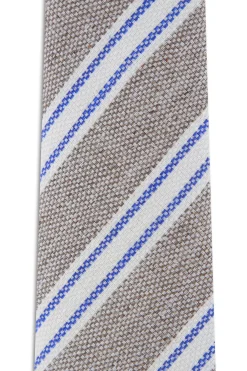 Online Striped Pattern Tie 100% Silk 7cm Gravatas