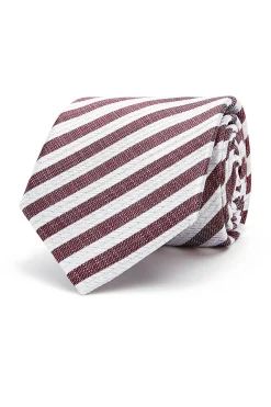 New Striped Pattern Tie 100% Silk 8cm Gravatas