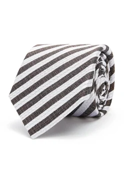 New Striped Pattern Tie 100% Silk 8cm Gravatas