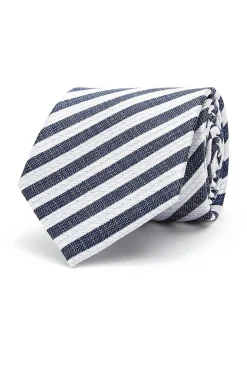 New Striped Pattern Tie 100% Silk 8cm Gravatas