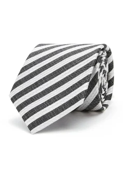 New Striped Pattern Tie 100% Silk 8cm Gravatas