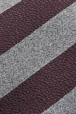New Striped Pattern Tie Silk and Wool Blend 7,5cm Gravatas