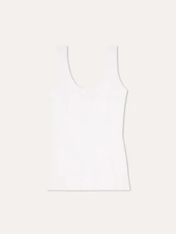 Clearance Tank Top In Viscose & Nylon Blend With Ajour Knit Stripes MULHER Tops