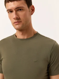 Outlet T-shirt with Logo Embroidered in 100% Organic Cotton T-Shirts|T-Shirts