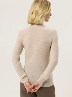Clearance Turtle Neck Seamless Sweater In Wool Cashmere blend MULHER Camisolas