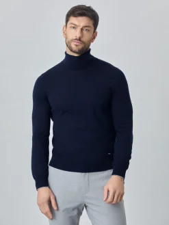Discount Turtleneck Sweater With Long Sleeves In Extra Fine Merino Wool Camisolas