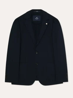 Discount Unstructured Cotton Blazer with Knit-Like Texture Blazers