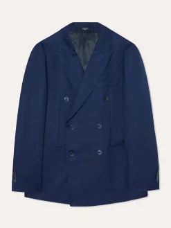 Sale Unstructured Linen-Cotton Blend Double-Breasted Blazer Blazers