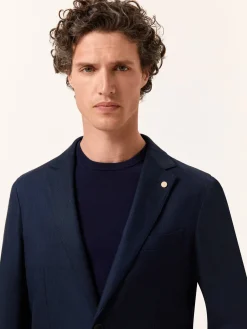 Discount Unstructured Twill Linen-Cotton Blend Blazer Blazers