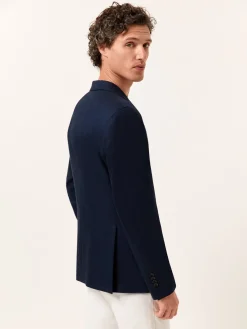 Discount Unstructured Twill Linen-Cotton Blend Blazer Blazers