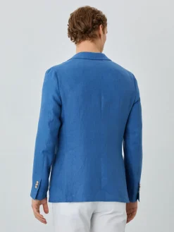 New Unstructured Hopsack Blazer With Patch Pockets In Linen Blazers