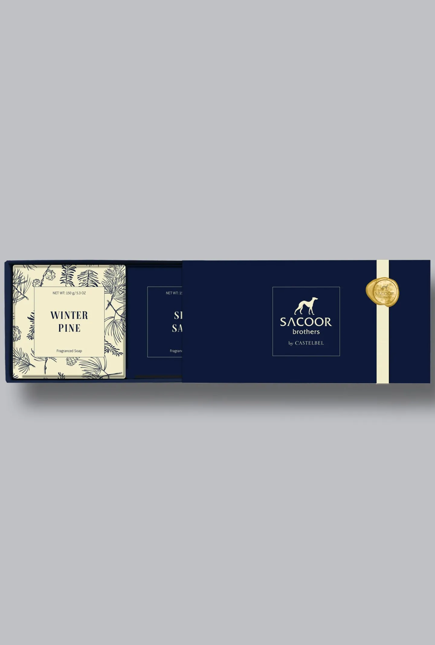 Hot Winter Pine and Sea Salt Fragranced Soap Set Perfumaria