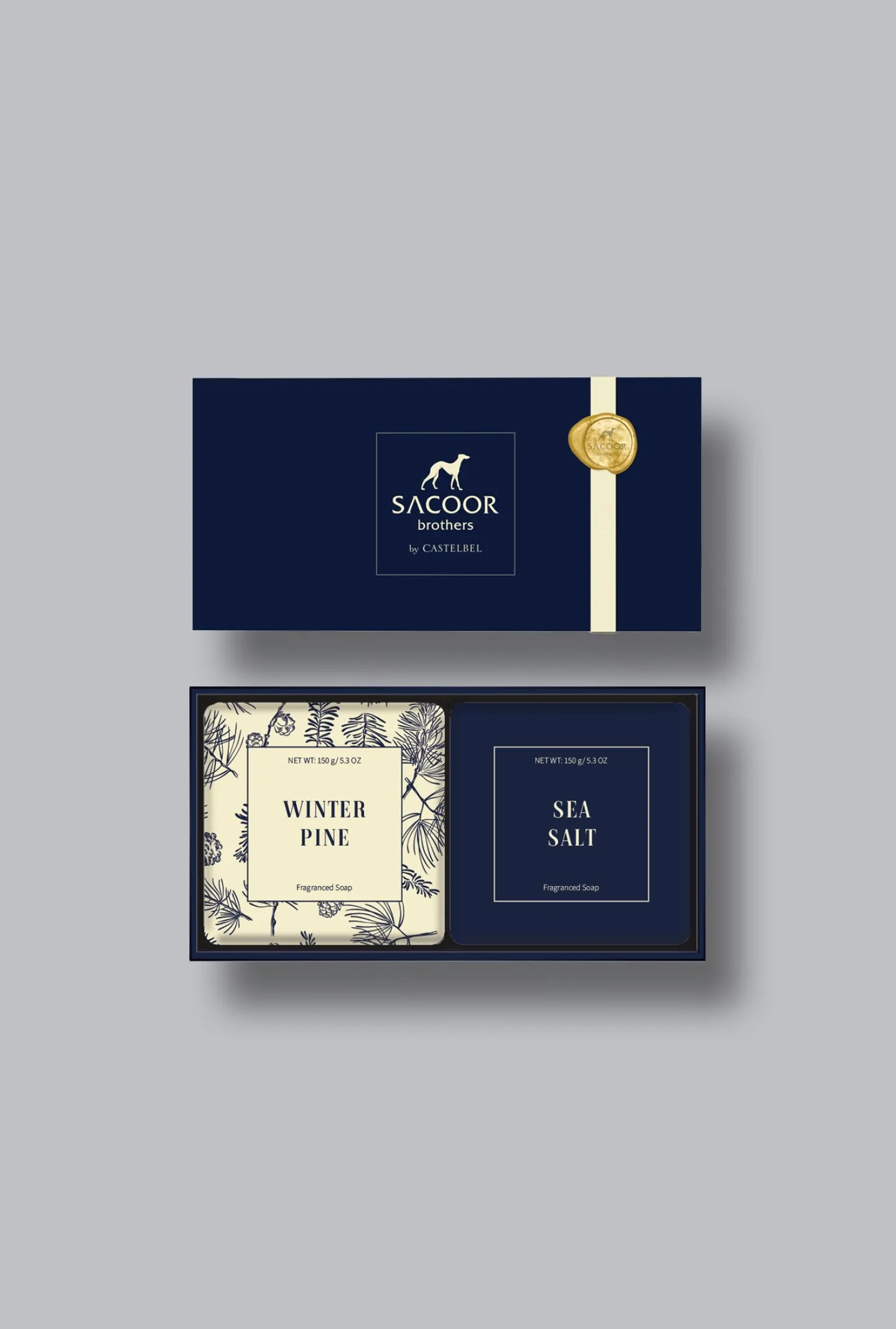 Hot Winter Pine and Sea Salt Fragranced Soap Set Perfumaria